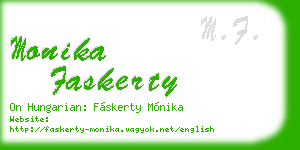 monika faskerty business card