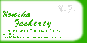 monika faskerty business card